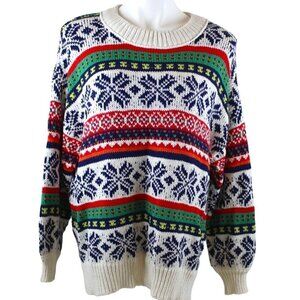NEW Aerie Women's M Nordic Snowflake Sweater